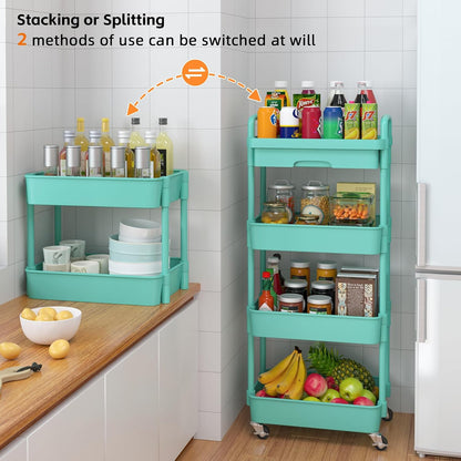 5-Tier Utility Cart with Drawer & Wheels, Storage for Home,Office