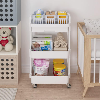 5-Tier Utility Cart with Drawer & Wheels, Storage for Home,Office