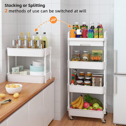 5-Tier Utility Cart with Drawer & Wheels, Storage for Home,Office