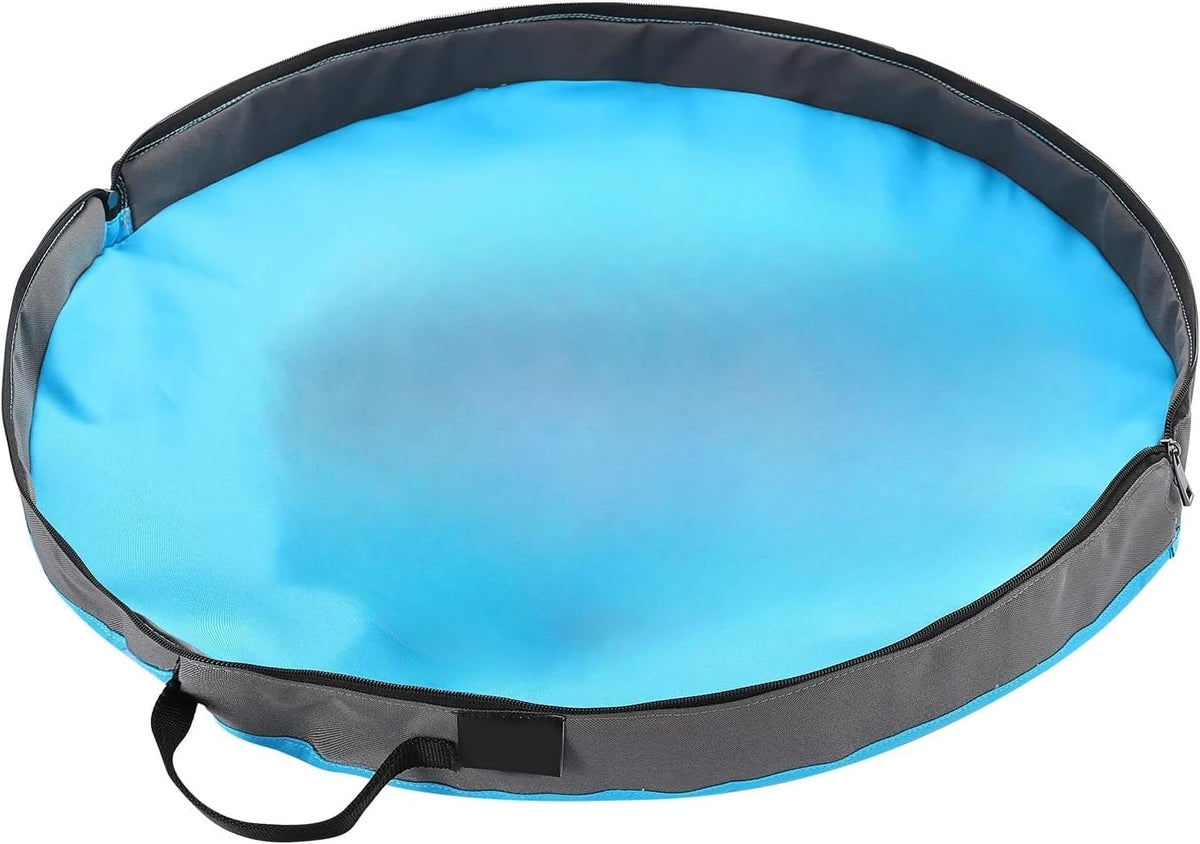 Childrens Play Mat Game Surfaces and Storage Bag Foldable for Travel Home Use Building Block Play Mat with Storage Bag