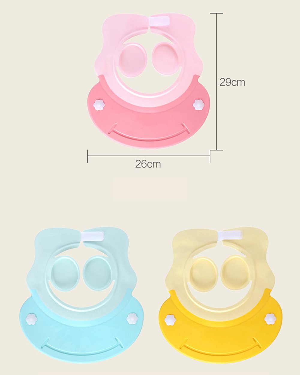 Shower Cap for Kids, Baby Shower Cap bath wash Shampoo rinser shield Hat Adjustable head hair Visor Protection Toddler and Children,Prevent water from entering eyes and ears(Pink)