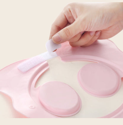 Shower Cap for Kids, Baby Shower Cap bath wash Shampoo rinser shield Hat Adjustable head hair Visor Protection Toddler and Children,Prevent water from entering eyes and ears(Pink)