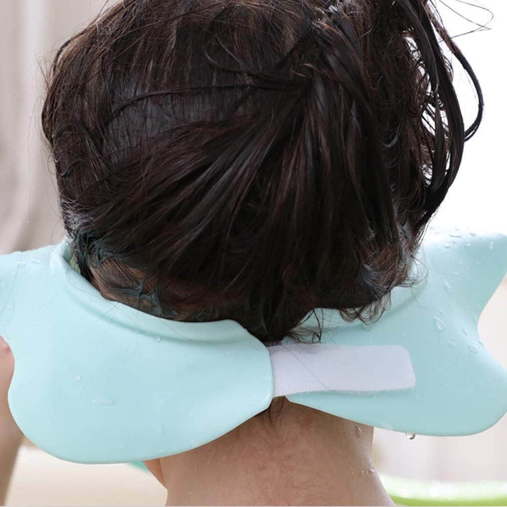 Shower Cap for Kids, Baby Shower Cap bath wash Shampoo rinser shield Hat Adjustable head hair Visor Protection Toddler and Children,Prevent water from entering eyes and ears(Pink)