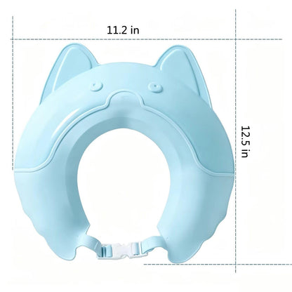 Shower Cap for Kids, Baby Shower Cap bath wash Shampoo rinser shield Hat Adjustable head hair Visor Protection Toddler and Children,Prevent water from entering eyes and ears(Pink)
