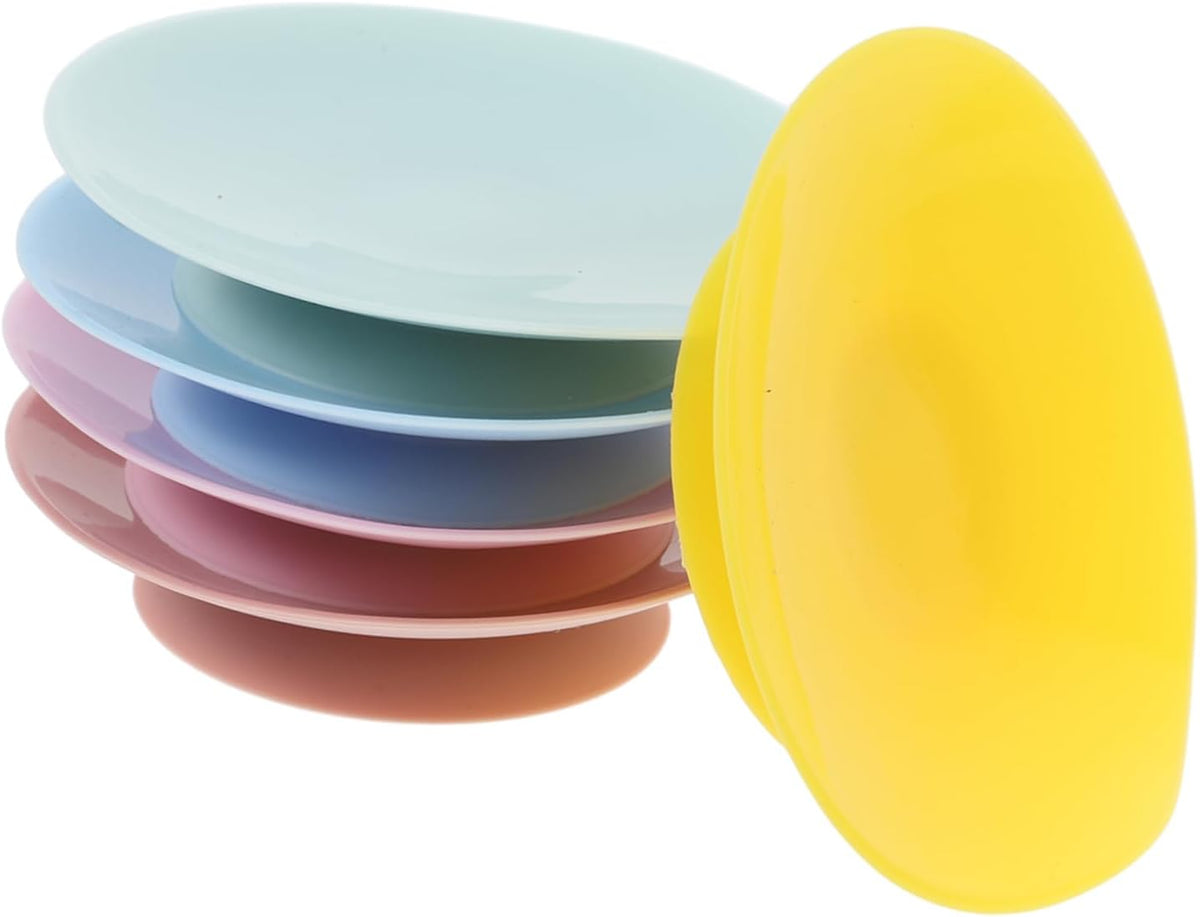 5pcs Silicone Suction Plate Double-Sided Suction Cups for Non-Slip Tableware and Easy to Clean Utensil Rest Pads for Boy Girl and Seniors for Home Dining