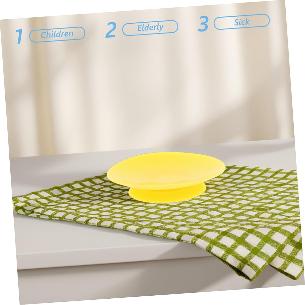 5pcs Silicone Suction Plate Double-Sided Suction Cups for Non-Slip Tableware and Easy to Clean Utensil Rest Pads for Boy Girl and Seniors for Home Dining