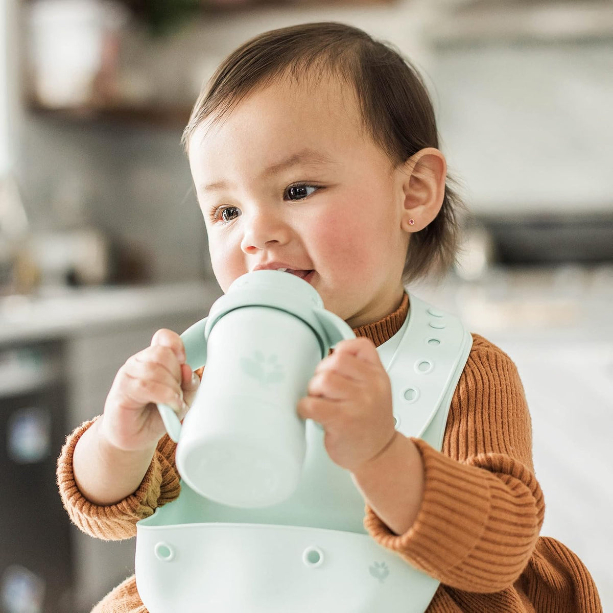 Unisex Baby Silicone Scoop Bib