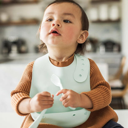 Unisex Baby Silicone Scoop Bib