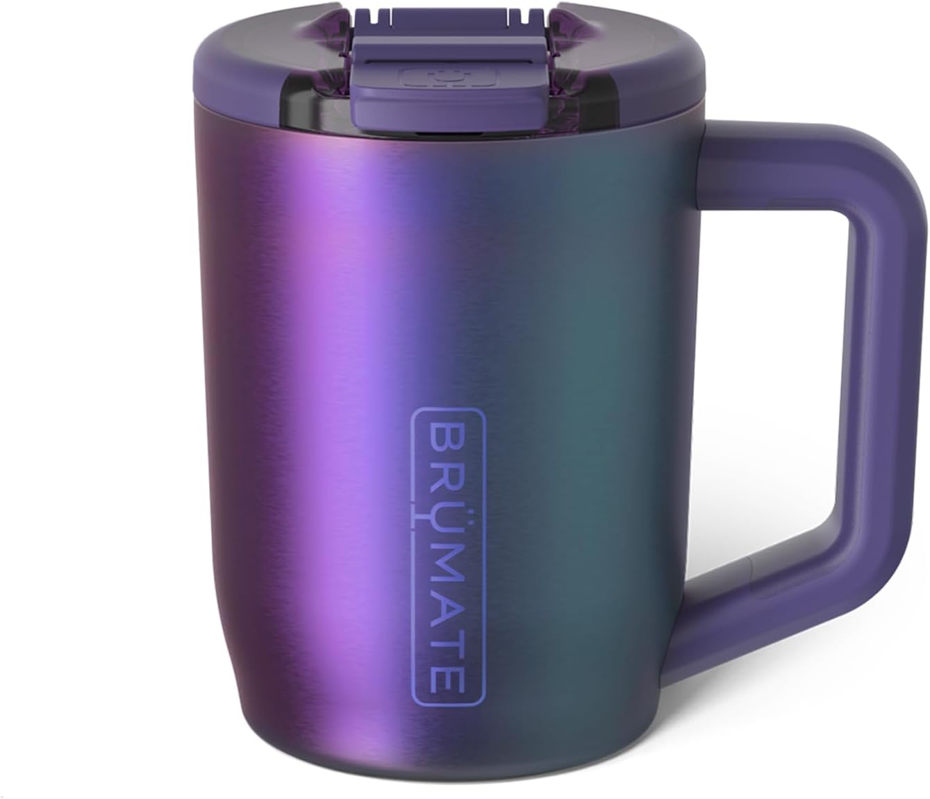 Müv - 15oz 100% Leak Proof Insulated Coffee Mug with Handle & Lid - Stainless Steel Coffee Travel Mug - Double Walled Coffee Cup (Glacier)