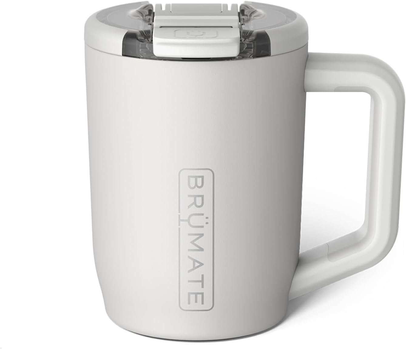 Müv - 15oz 100% Leak Proof Insulated Coffee Mug with Handle & Lid - Stainless Steel Coffee Travel Mug - Double Walled Coffee Cup (Glacier)