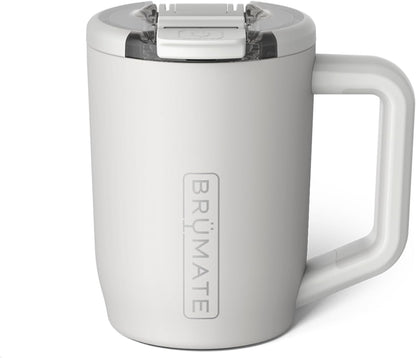 Müv - 15oz 100% Leak Proof Insulated Coffee Mug with Handle & Lid - Stainless Steel Coffee Travel Mug - Double Walled Coffee Cup (Glacier)