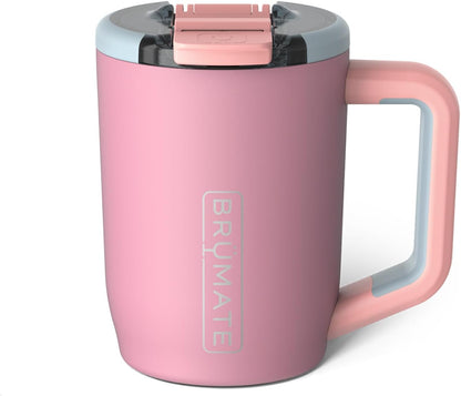 Müv - 15oz 100% Leak Proof Insulated Coffee Mug with Handle & Lid - Stainless Steel Coffee Travel Mug - Double Walled Coffee Cup (Glacier)