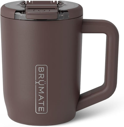 Müv - 15oz 100% Leak Proof Insulated Coffee Mug with Handle & Lid - Stainless Steel Coffee Travel Mug - Double Walled Coffee Cup (Glacier)
