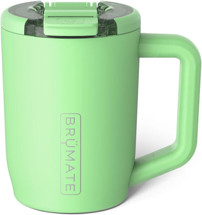 Müv - 15oz 100% Leak Proof Insulated Coffee Mug with Handle & Lid - Stainless Steel Coffee Travel Mug - Double Walled Coffee Cup (Glacier)