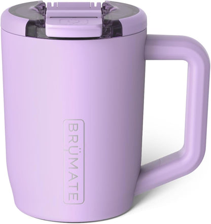 Müv - 15oz 100% Leak Proof Insulated Coffee Mug with Handle & Lid - Stainless Steel Coffee Travel Mug - Double Walled Coffee Cup (Glacier)