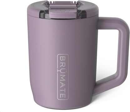 Müv - 15oz 100% Leak Proof Insulated Coffee Mug with Handle & Lid - Stainless Steel Coffee Travel Mug - Double Walled Coffee Cup (Glacier)