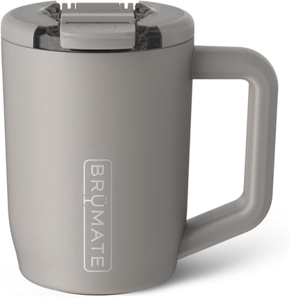 Müv - 15oz 100% Leak Proof Insulated Coffee Mug with Handle & Lid - Stainless Steel Coffee Travel Mug - Double Walled Coffee Cup (Glacier)