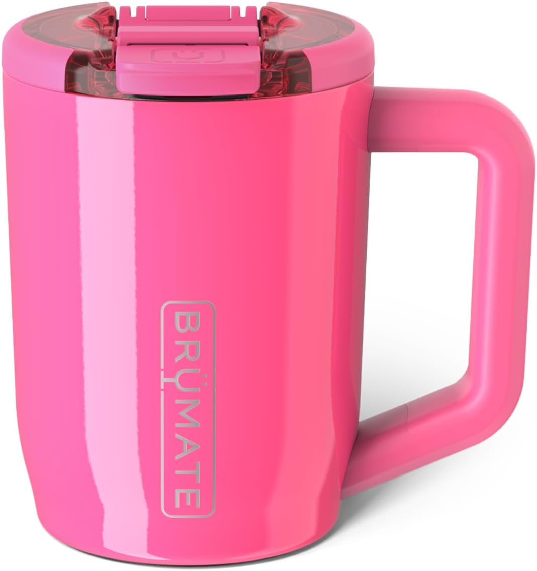 Müv - 15oz 100% Leak Proof Insulated Coffee Mug with Handle & Lid - Stainless Steel Coffee Travel Mug - Double Walled Coffee Cup (Glacier)