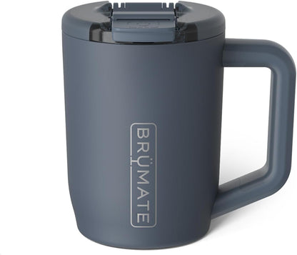 Müv - 15oz 100% Leak Proof Insulated Coffee Mug with Handle & Lid - Stainless Steel Coffee Travel Mug - Double Walled Coffee Cup (Glacier)