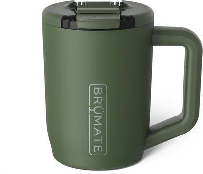 Müv - 15oz 100% Leak Proof Insulated Coffee Mug with Handle & Lid - Stainless Steel Coffee Travel Mug - Double Walled Coffee Cup (Glacier)