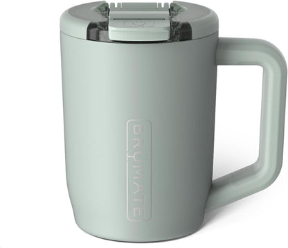 Müv - 15oz 100% Leak Proof Insulated Coffee Mug with Handle & Lid - Stainless Steel Coffee Travel Mug - Double Walled Coffee Cup (Glacier)