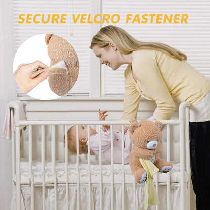 Baby Sleep Soother Bear, Mom's Heartbeat & Lullabies White Noise Machine, Nursery Decor Night Light Projector, Toddler Crib Sleeping Aid, Newborns Shower Gifts Portable Teddy
