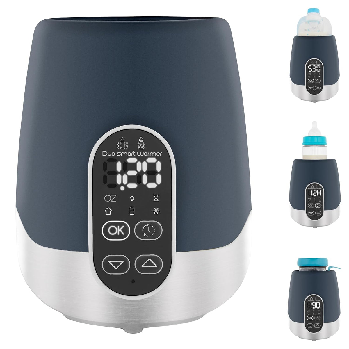 Duo Smart Bottle Warmer - 2-in-1 Car and Home, Fast, Programmable, and Portable for Breastmilk or Baby Formula (Multi-Purpose and Universal)