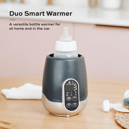 Duo Smart Bottle Warmer - 2-in-1 Car and Home, Fast, Programmable, and Portable for Breastmilk or Baby Formula (Multi-Purpose and Universal)