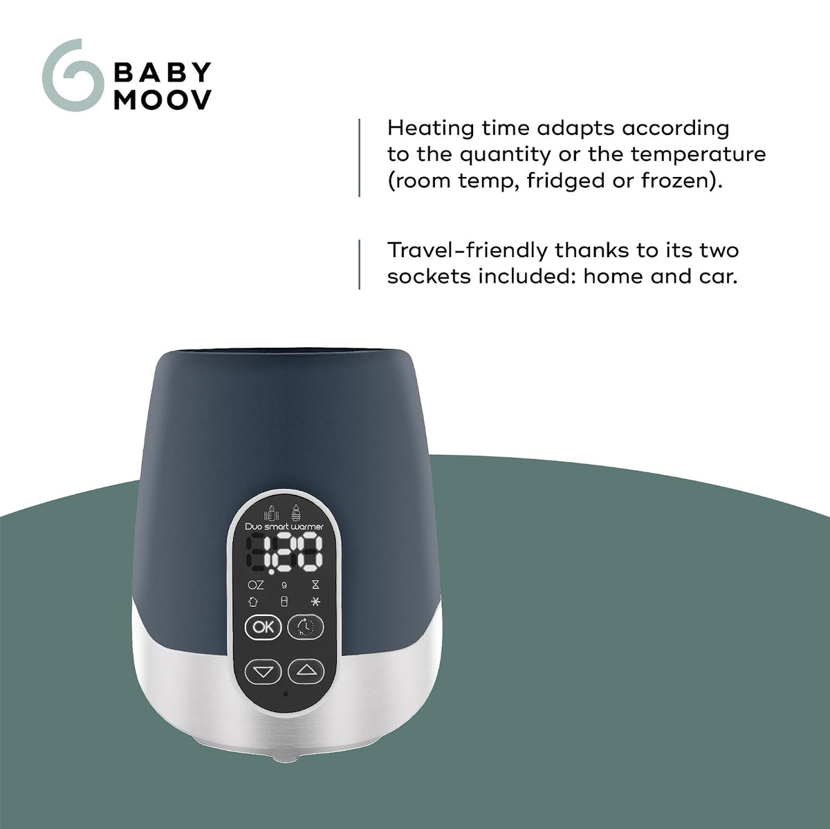Duo Smart Bottle Warmer - 2-in-1 Car and Home, Fast, Programmable, and Portable for Breastmilk or Baby Formula (Multi-Purpose and Universal)