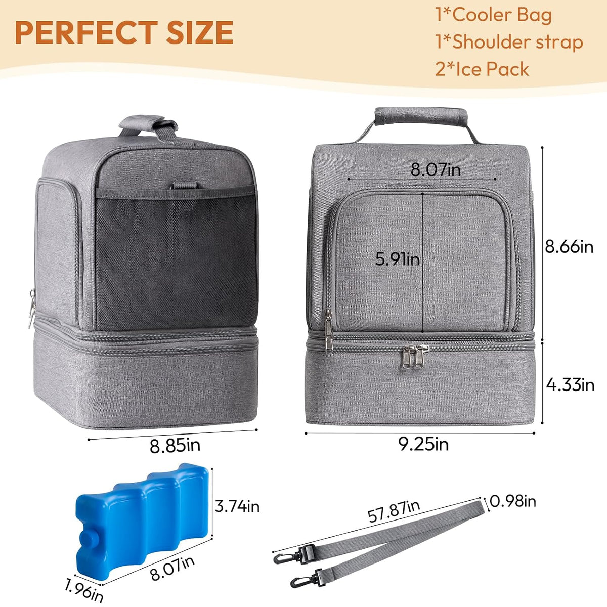 pump backpack for Spectra S1/S2,insulated cooler bag with ice
