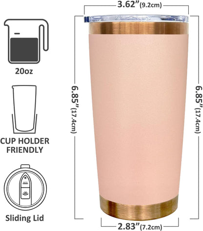 20 oz Tumbler Bulk Stainless Steel Tumblers with Lids and Straws Black | Double Wall Vacuum Insulated, Travel Coffee Mug, Powder Coated, Laser Engrave, Keep Drinks Cold & Hot, Leakproof, 1Pack