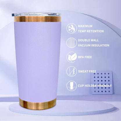 20 oz Tumbler Bulk Stainless Steel Tumblers with Lids and Straws Black | Double Wall Vacuum Insulated, Travel Coffee Mug, Powder Coated, Laser Engrave, Keep Drinks Cold & Hot, Leakproof, 1Pack