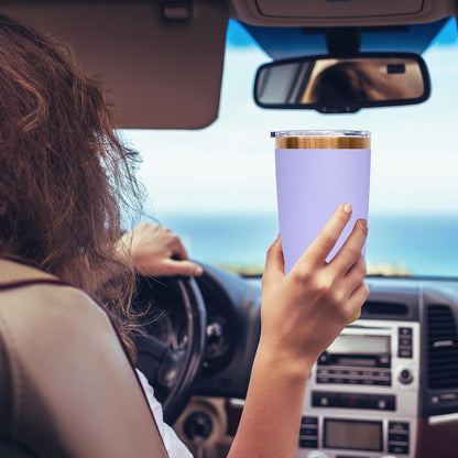 20 oz Tumbler Bulk Stainless Steel Tumblers with Lids and Straws Black | Double Wall Vacuum Insulated, Travel Coffee Mug, Powder Coated, Laser Engrave, Keep Drinks Cold & Hot, Leakproof, 1Pack
