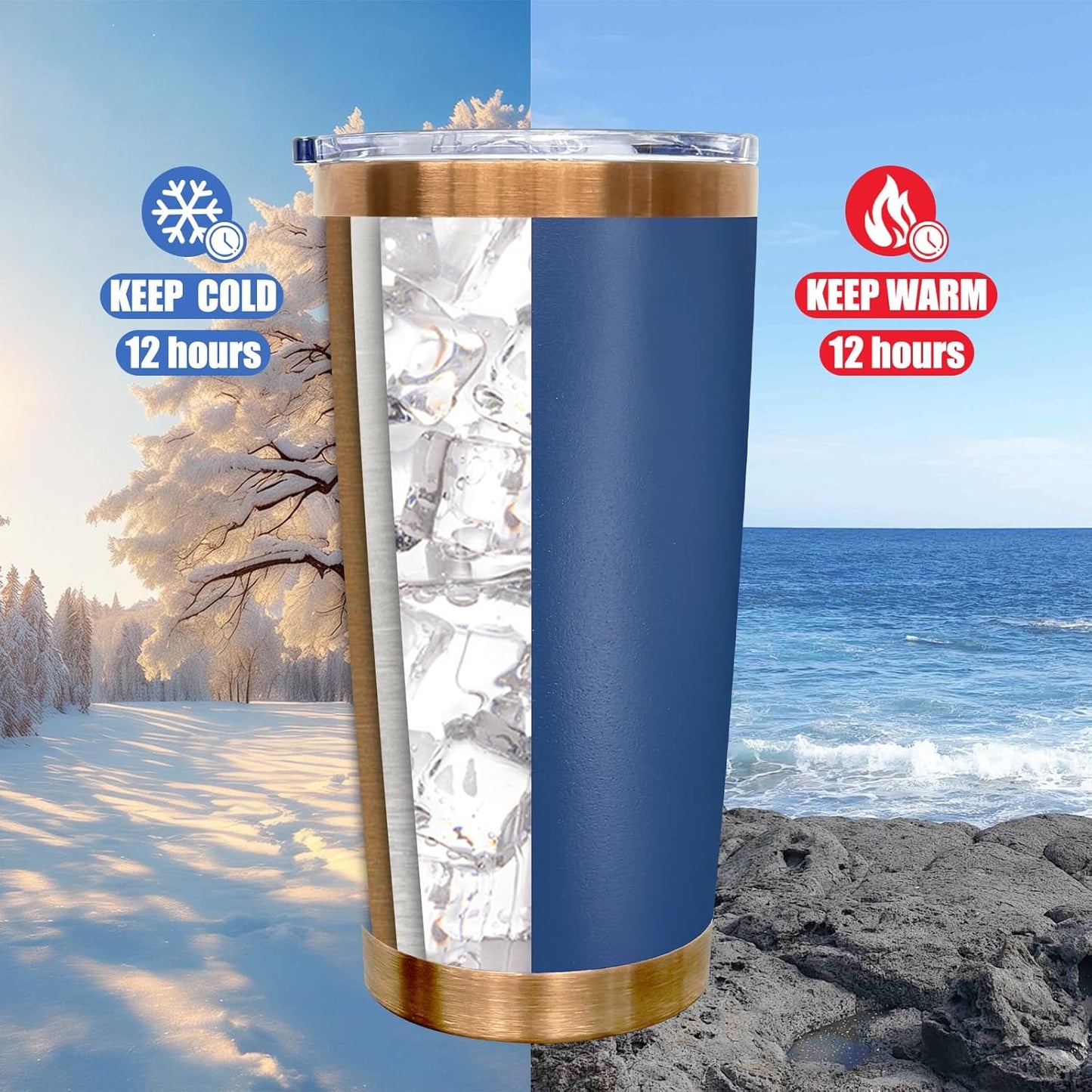 20 oz Tumbler Bulk Stainless Steel Tumblers with Lids and Straws Black | Double Wall Vacuum Insulated, Travel Coffee Mug, Powder Coated, Laser Engrave, Keep Drinks Cold & Hot, Leakproof, 1Pack