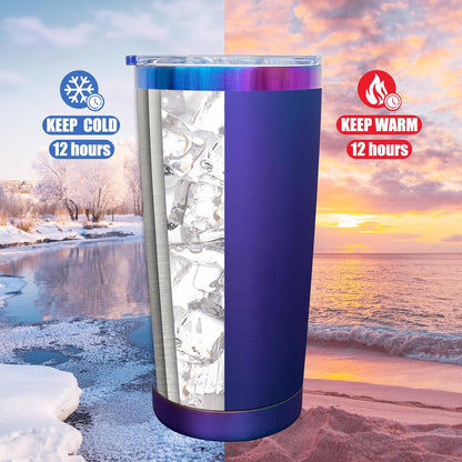 20 oz Tumbler Bulk Stainless Steel Tumblers with Lids and Straws Black | Double Wall Vacuum Insulated, Travel Coffee Mug, Powder Coated, Laser Engrave, Keep Drinks Cold & Hot, Leakproof, 1Pack
