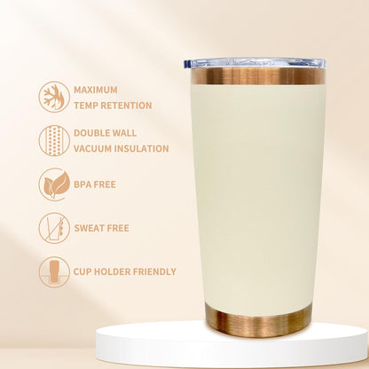 20 oz Tumbler Bulk Stainless Steel Tumblers with Lids and Straws Black | Double Wall Vacuum Insulated, Travel Coffee Mug, Powder Coated, Laser Engrave, Keep Drinks Cold & Hot, Leakproof, 1Pack