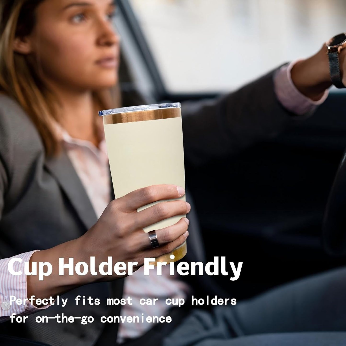 20 oz Tumbler Bulk Stainless Steel Tumblers with Lids and Straws Black | Double Wall Vacuum Insulated, Travel Coffee Mug, Powder Coated, Laser Engrave, Keep Drinks Cold & Hot, Leakproof, 1Pack