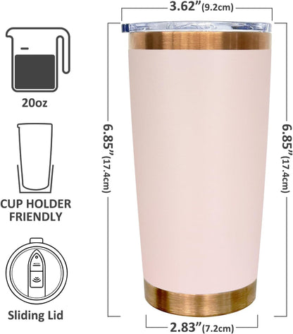 20 oz Tumbler Bulk Stainless Steel Tumblers with Lids and Straws Black | Double Wall Vacuum Insulated, Travel Coffee Mug, Powder Coated, Laser Engrave, Keep Drinks Cold & Hot, Leakproof, 1Pack