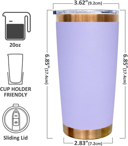 20 oz Tumbler Bulk Stainless Steel Tumblers with Lids and Straws Black | Double Wall Vacuum Insulated, Travel Coffee Mug, Powder Coated, Laser Engrave, Keep Drinks Cold & Hot, Leakproof, 1Pack