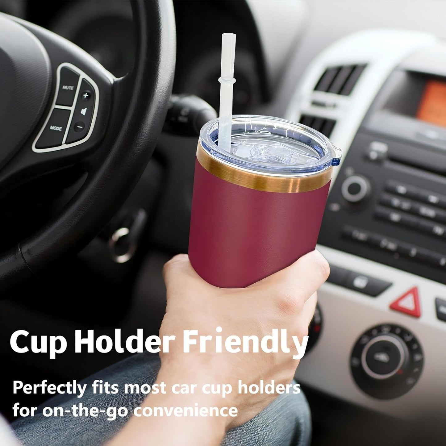 20 oz Tumbler Bulk Stainless Steel Tumblers with Lids and Straws Black | Double Wall Vacuum Insulated, Travel Coffee Mug, Powder Coated, Laser Engrave, Keep Drinks Cold & Hot, Leakproof, 1Pack
