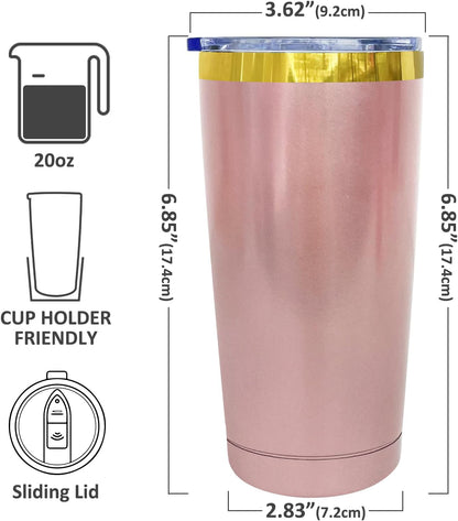 20 oz Tumbler Bulk Stainless Steel Tumblers with Lids and Straws Black | Double Wall Vacuum Insulated, Travel Coffee Mug, Powder Coated, Laser Engrave, Keep Drinks Cold & Hot, Leakproof, 1Pack