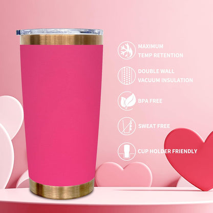 20 oz Tumbler Bulk Stainless Steel Tumblers with Lids and Straws Black | Double Wall Vacuum Insulated, Travel Coffee Mug, Powder Coated, Laser Engrave, Keep Drinks Cold & Hot, Leakproof, 1Pack