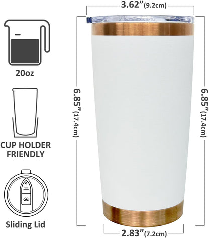 20 oz Tumbler Bulk Stainless Steel Tumblers with Lids and Straws Black | Double Wall Vacuum Insulated, Travel Coffee Mug, Powder Coated, Laser Engrave, Keep Drinks Cold & Hot, Leakproof, 1Pack