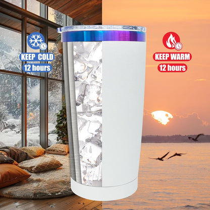 20 oz Tumbler Bulk Stainless Steel Tumblers with Lids and Straws Black | Double Wall Vacuum Insulated, Travel Coffee Mug, Powder Coated, Laser Engrave, Keep Drinks Cold & Hot, Leakproof, 1Pack