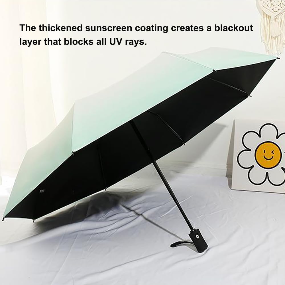 Stroller Umbrella with Adjustable Universal Clamp,Clip On Umbrella with Clip On UPF 50+ Great for Pushchair,Strollers，Beach Chair（Gradient Green）