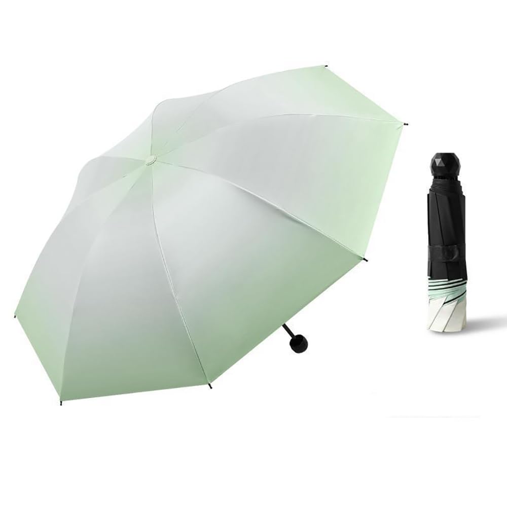 Stroller Umbrella with Adjustable Universal Clamp,Clip On Umbrella with Clip On UPF 50+ Great for Pushchair,Strollers，Beach Chair（Gradient Green）