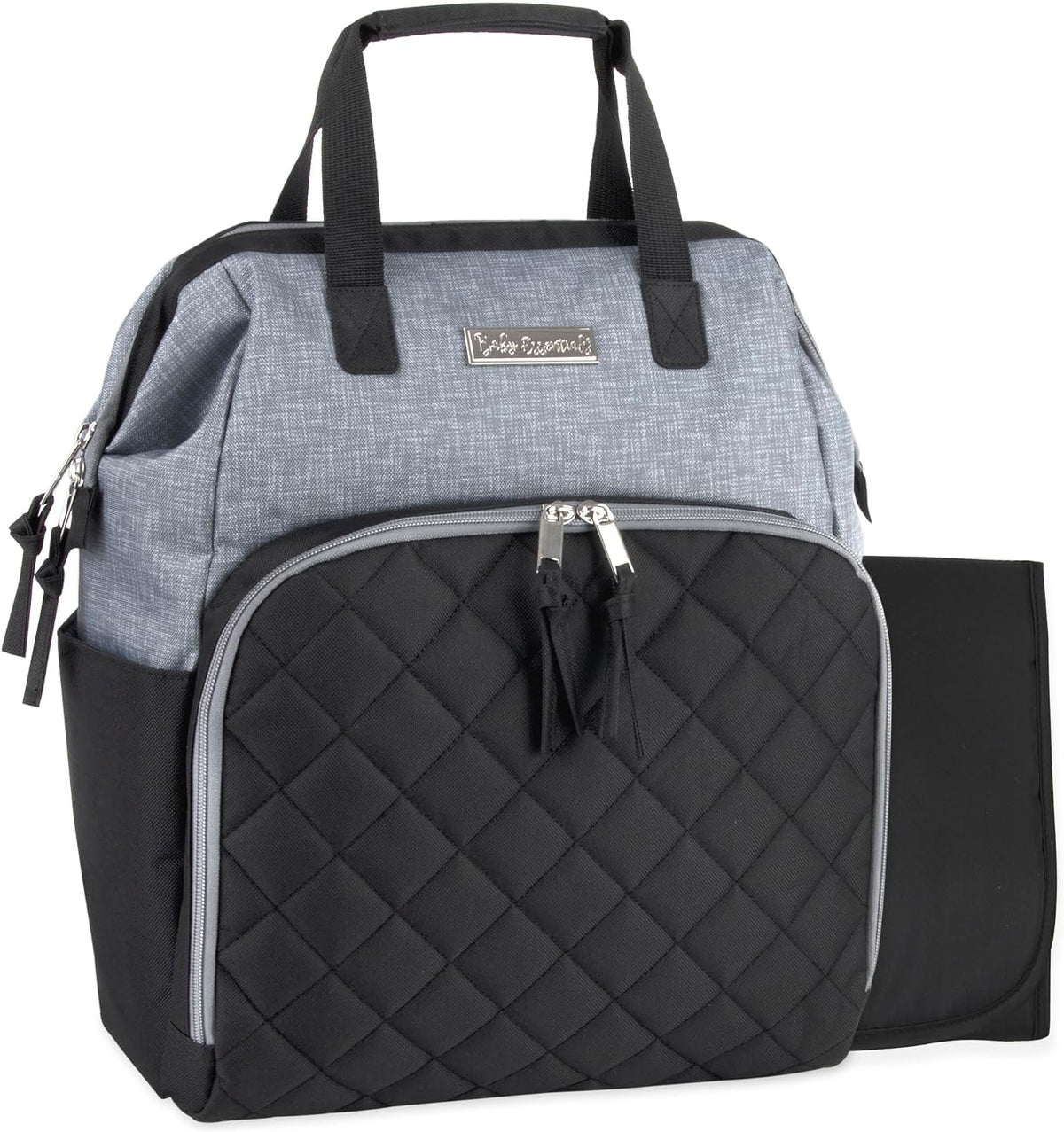 Baby Essentials Super Cooler Main Frame Diaper Backpack with Changing Pad, Stroller Straps, Insulated Bottle Compartment
