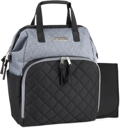 Baby Essentials Super Cooler Main Frame Diaper Backpack with Changing Pad, Stroller Straps, Insulated Bottle Compartment