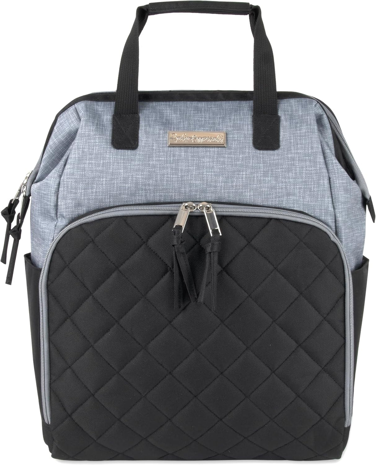 Baby Essentials Super Cooler Main Frame Diaper Backpack with Changing Pad, Stroller Straps, Insulated Bottle Compartment