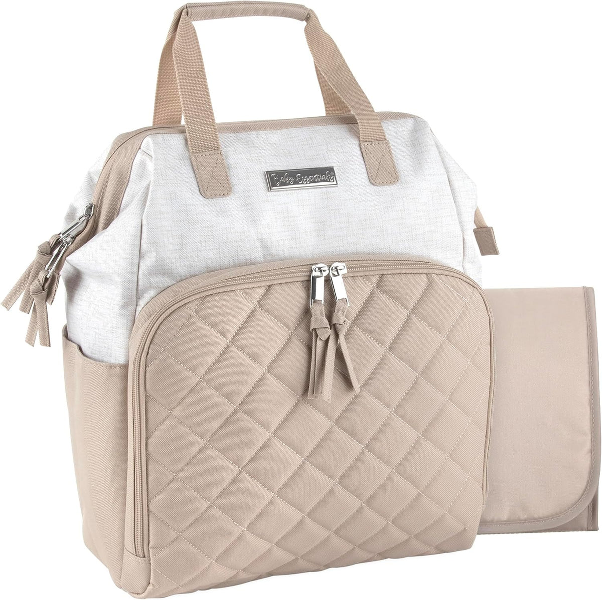 Baby Essentials Super Cooler Main Frame Diaper Backpack with Changing Pad, Stroller Straps, Insulated Bottle Compartment